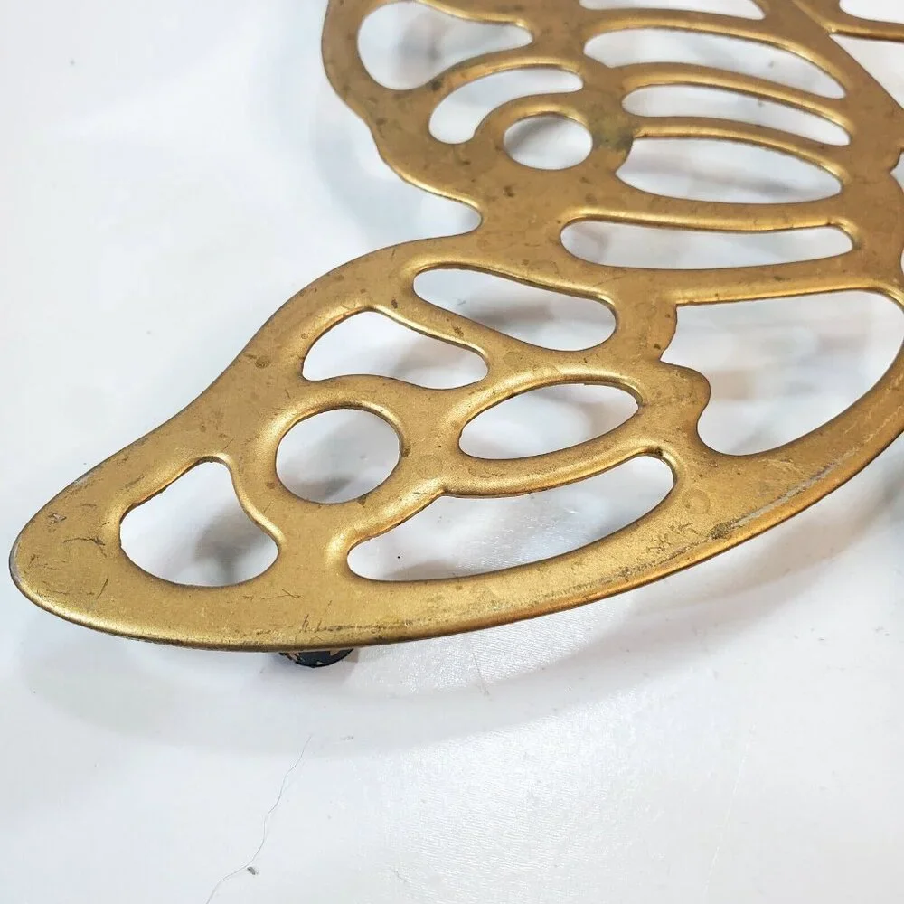 Vintage Leonard Silver Plate Butterfly Shaped Trivet Hanging Decorative Kitchen